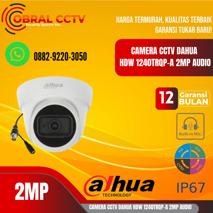 DAHUA Camera Hành Trình + Máy Ghi Âm Âm 2mp Hdw1240Trqp-A