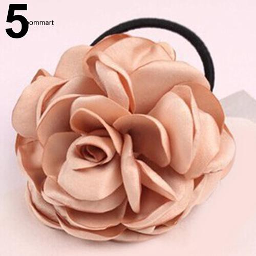 Dây Cột Tóc Đuôi Ngựa In Họa Tiết Hoa Trà Xinh Xắn