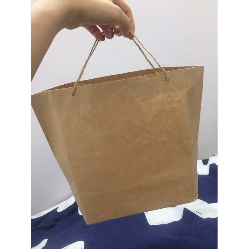 20 Túi Giấy Kraft Bán Hàng 31x29x15cm Tiện Lợi Có Quai Dùng Đựng Quần Áo