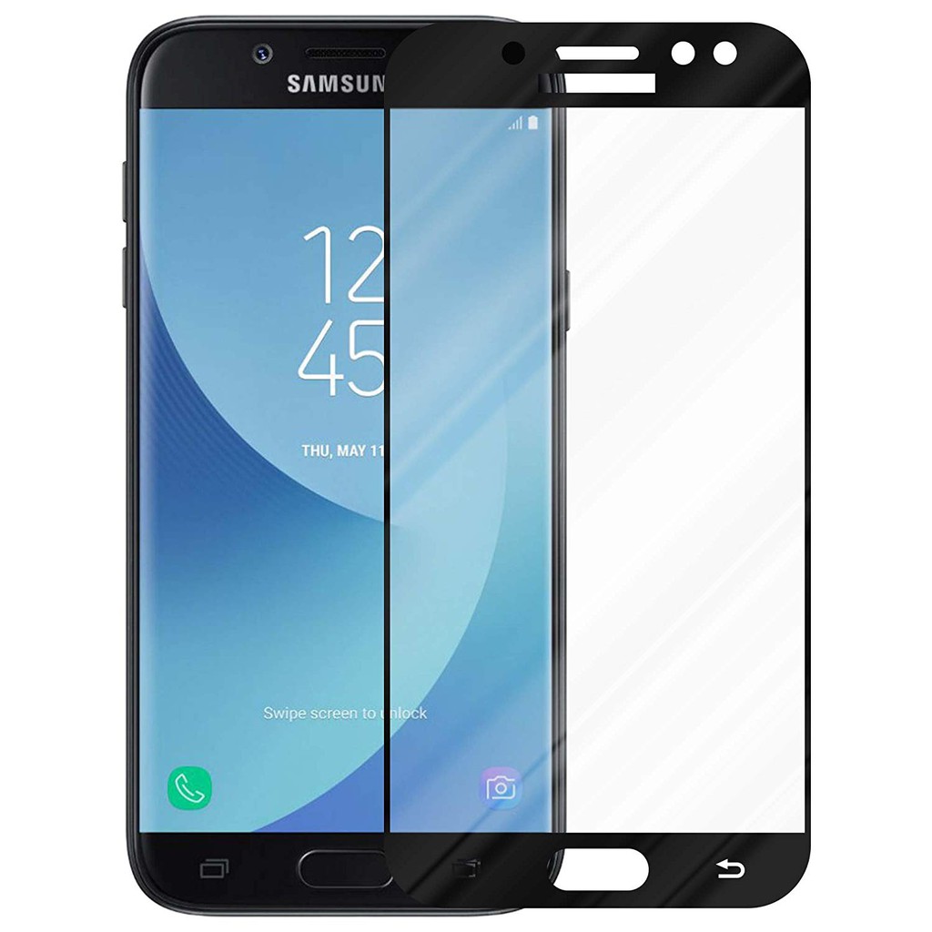 2PCS 9H Hardness Samsung Galaxy J7+ J7 Plus Tempered Glass Full Coverage Samsung J7 Pro Screen Protector