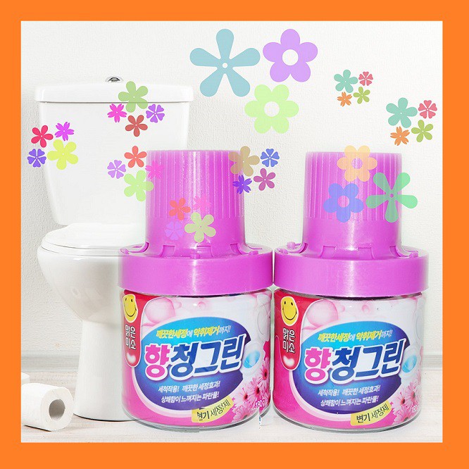 Chai thả bồn cầu Hàn Quốc 450ml - chất tẩy rửa khử mùi diệt khuẩn toilet