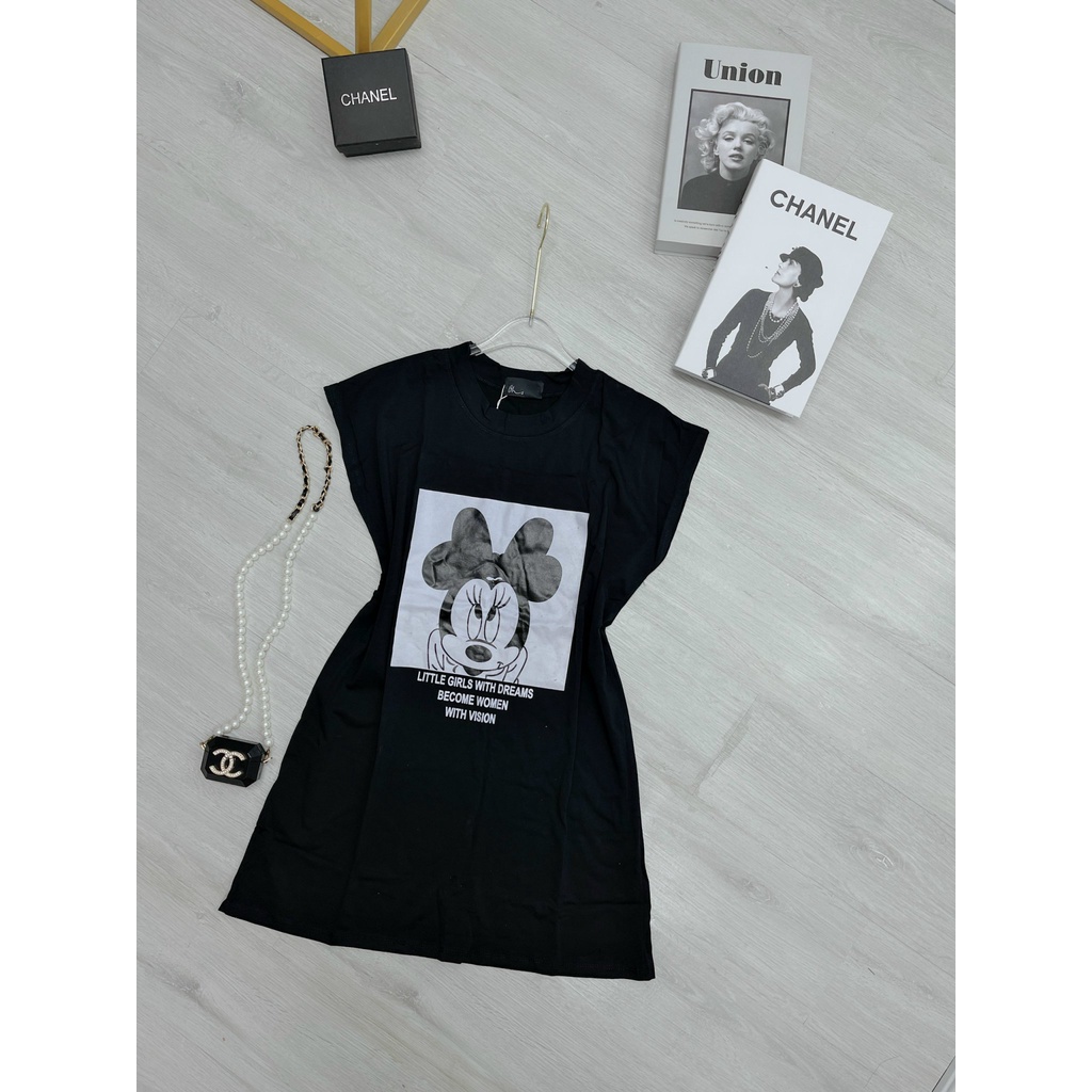 Váy suông in hình Mickey - Hàng có sẵn - Xưởng may Lộc Vân - V39