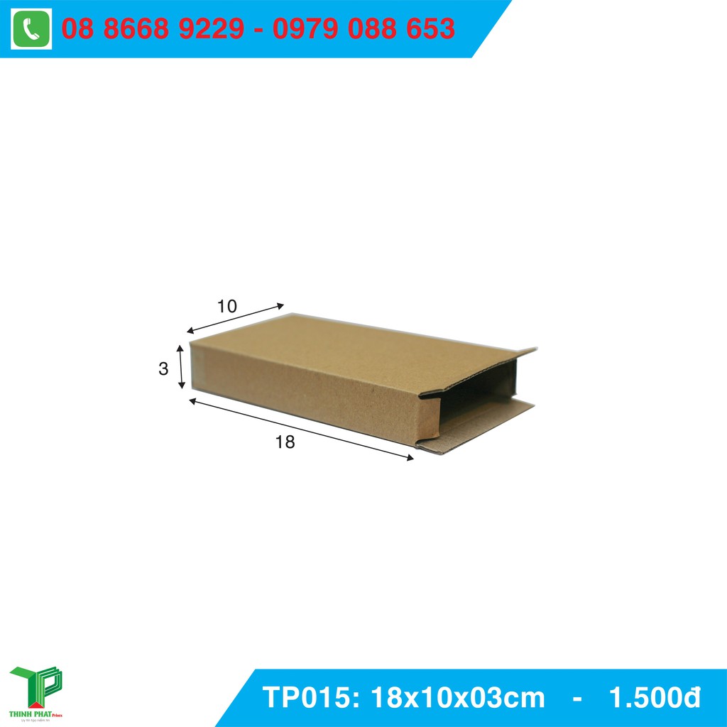 Hộp ship COD (18x10x3 cm) - Hộp gửi hàng TP015 kích thước 18x10x3 cm
