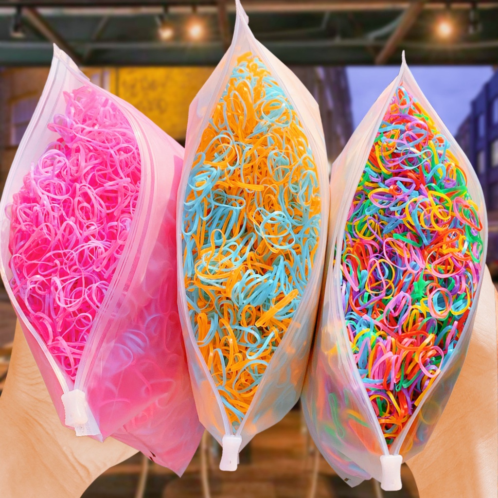 Set 1000 Dây Buộc Tóc Cao Su Dễ Thương Cho Bé Gái