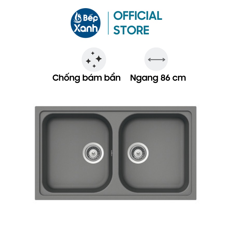 Chậu Rửa Chén Hafele HS19-GEN2R90 - Ngang 86 cm - Lắp Nổi và Lắp Âm