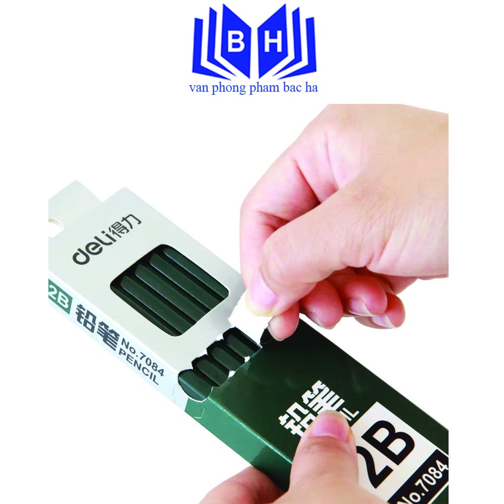 Bút Chì 2B Deli - E7084  - Đầu Chì Mềm Đẹp Thích Hợp Cho Mọi Nhu Cầu