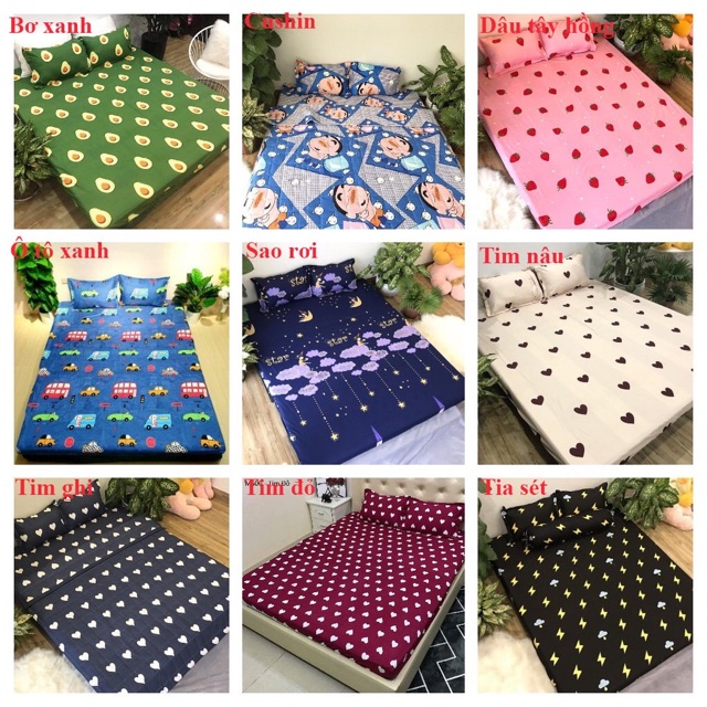 ( Giá rẻ) Combo Vỏ Gối Cotton poly 45X65 cm