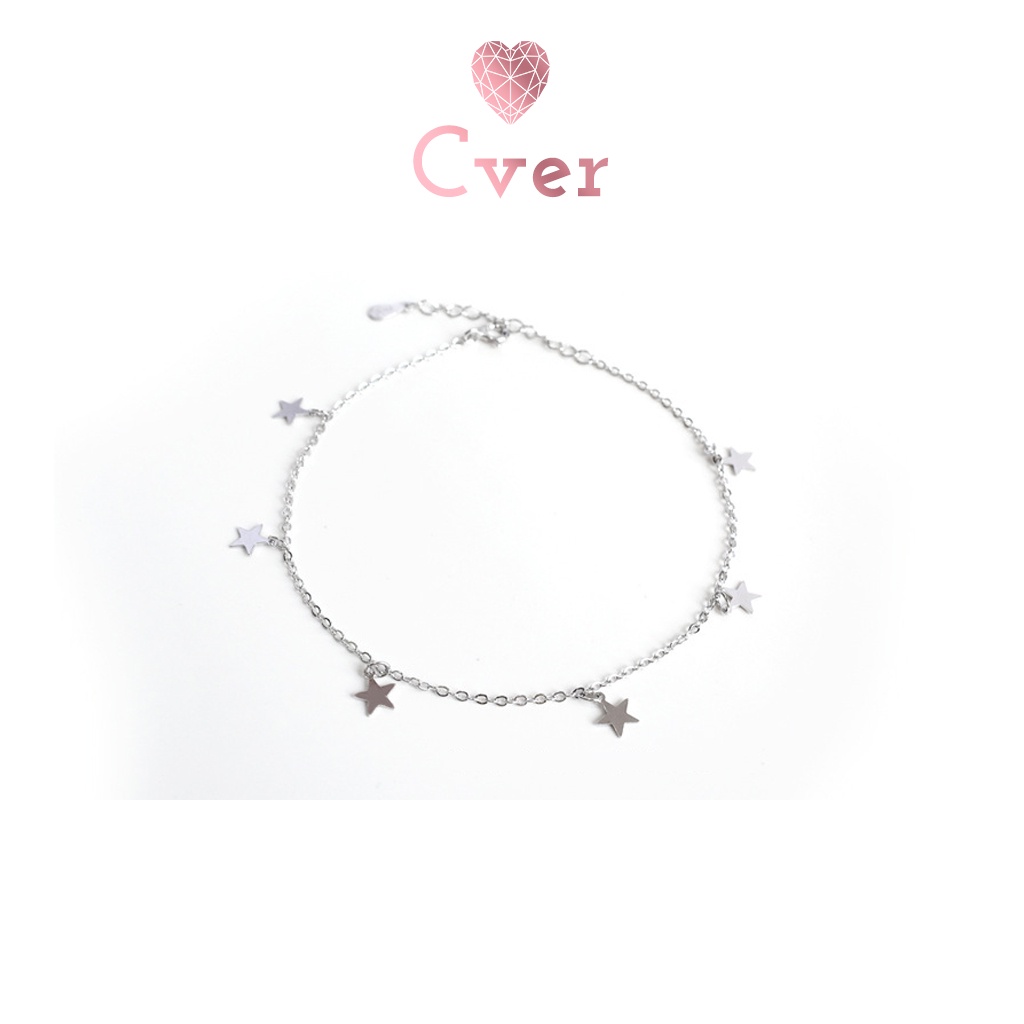 Lắc chân bạc Cver Silver S925 thiết kế ngôi sao nhỏ, đơn giản, nữ tính LC-B95