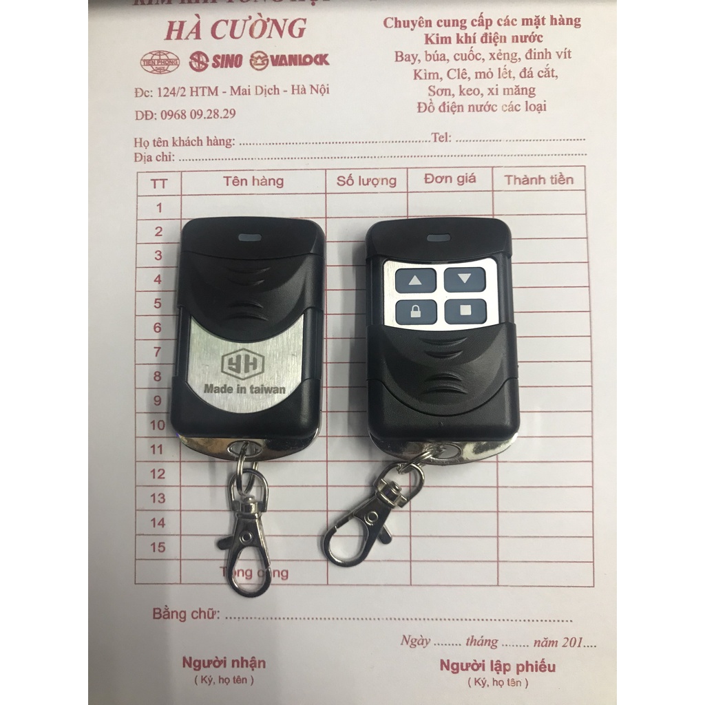 Điều khiển Remote cửa cuốn học mã cố định YH 433Hz và 315Hz