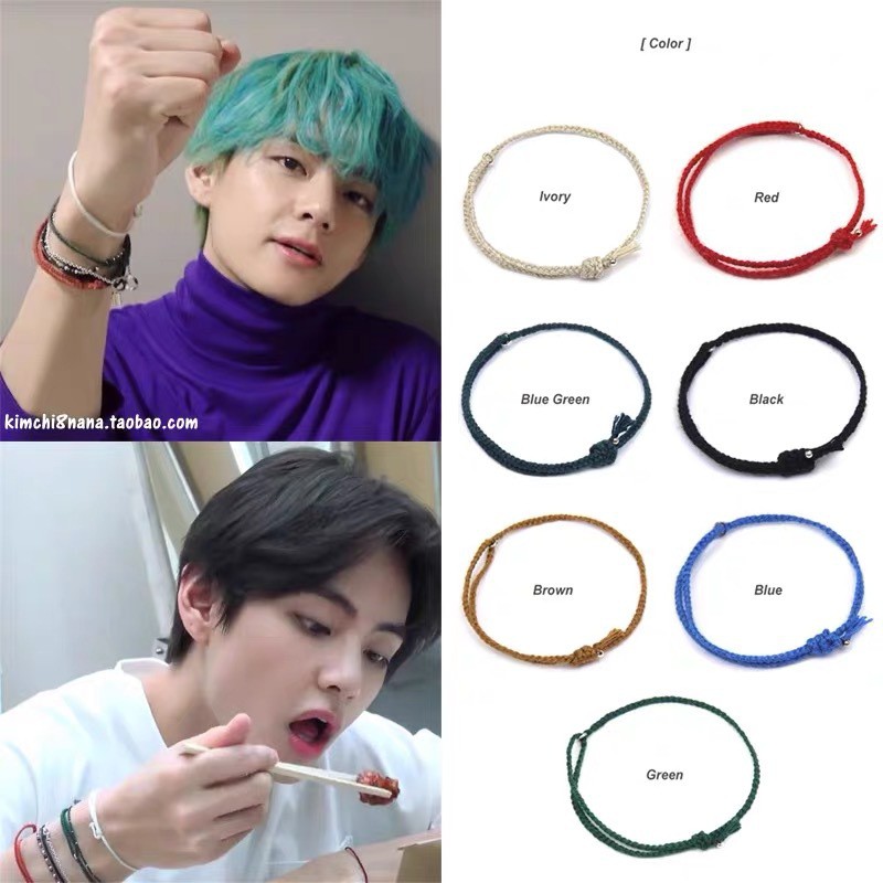 Vòng tay bện dây nhiều màu sắc dành cho fan BTS JUNGKOOK V | BigBuy360 - bigbuy360.vn