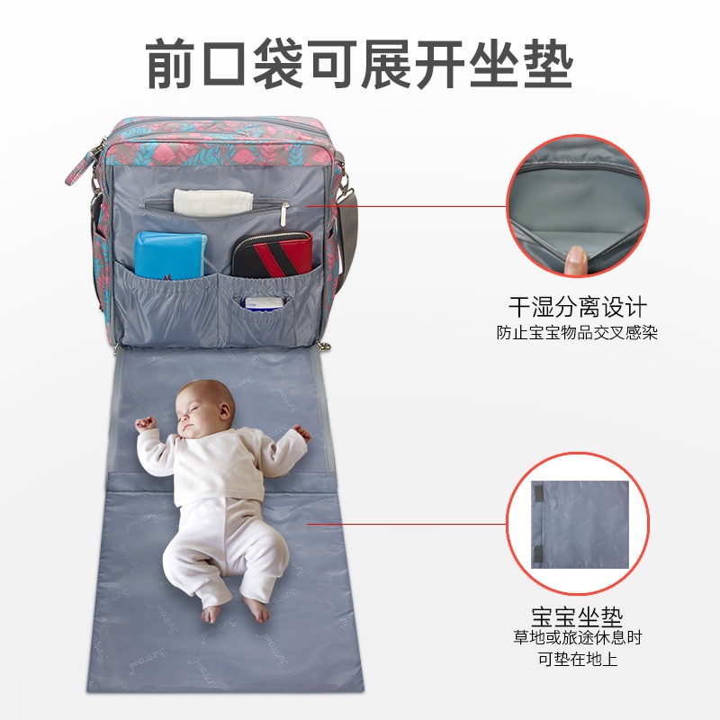 Ba Lô Đựng Tã Lót Chống Thấm Nước Đa Năng Cho Mẹ Bỉm Sữa