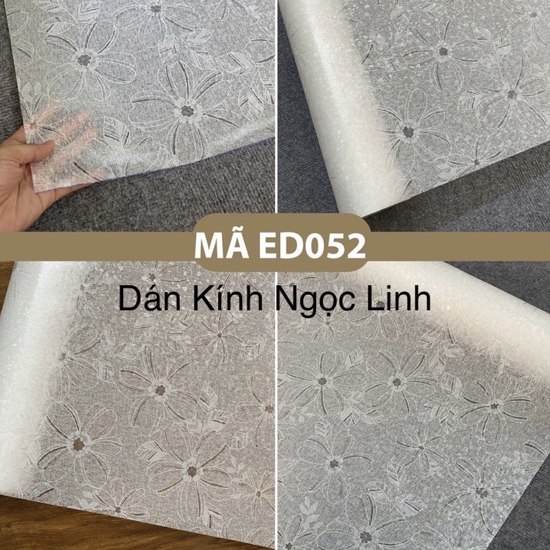 Giấy Dán Kính cửa Mờ Hoa Sữa Đá Nổi dày keo sẵn bóc dán