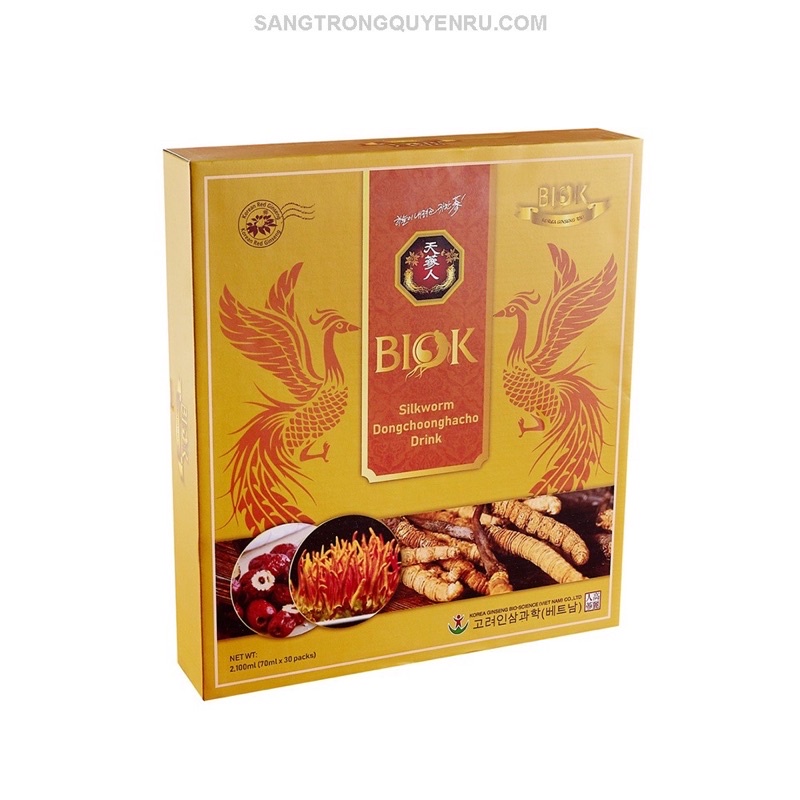 [ HÀNG CHÍNH HÃNG ] Nước Đông Trùng Hạ Thảo Biok - Hộp To 30 gói *70ml
