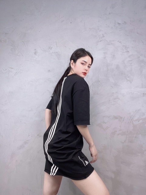 Váy suông Adidas sọc lưng