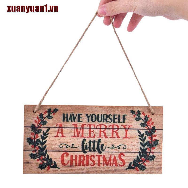 [xuanyuan1] Bảng Gỗ Treo Cửa Trang Trí Cây Thông Giáng Sinh