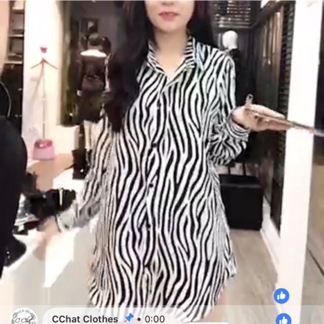 Váy sơ mi ngựa vằn