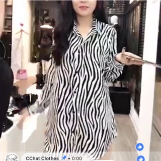 Váy sơ mi ngựa vằn