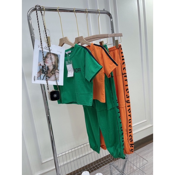 SÉT BỘ THỂ THAO CROPTOP FUNOFF CỘC TAY FULL SIZE LT01
