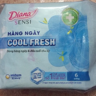 combo 24 gói bvs diana hàng ngày cool ferhs gói 6 miếng .