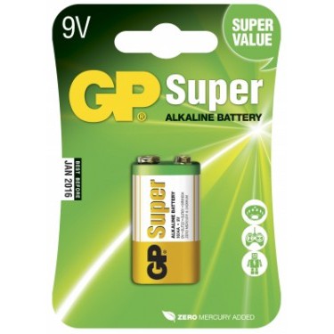 Pin  Micro GP batteries Super Alkaline 9V GP1604A-5U1+000 ( vỉ 1 viên)