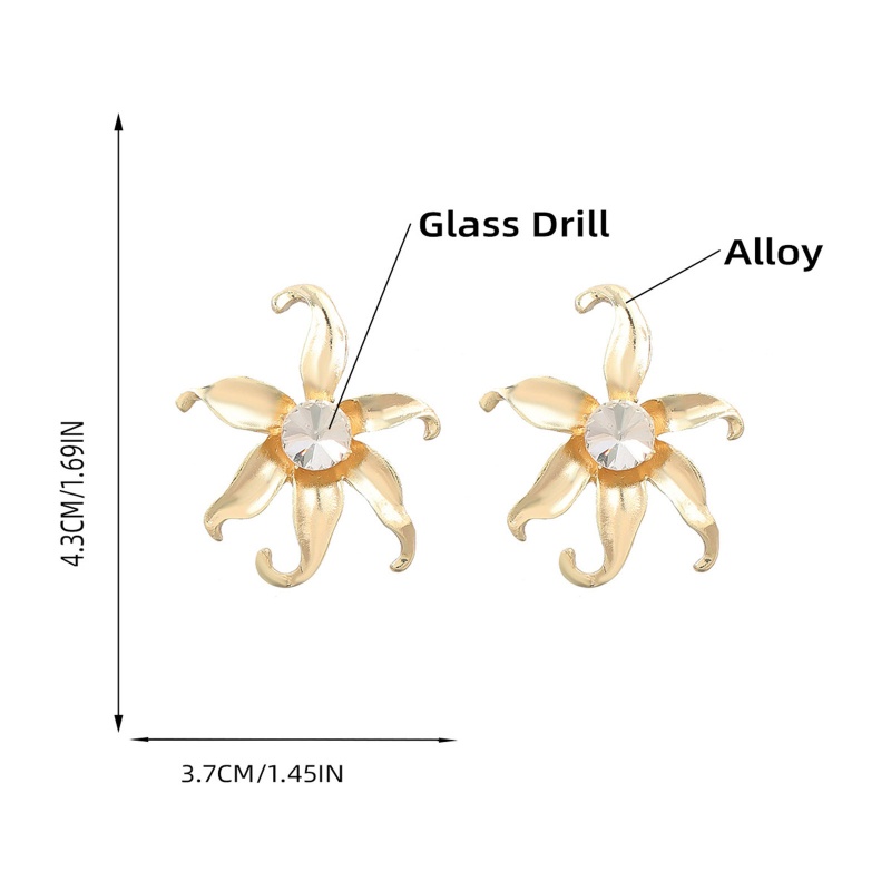 Đôi Khuyên Tai Hoa lily Trắng Thời Trang Cho Nữ