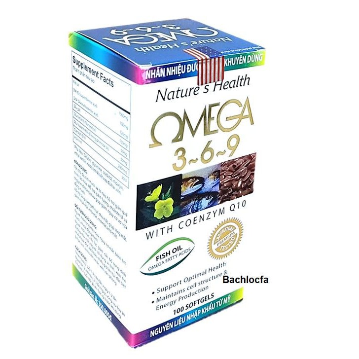 Viên Dầu Cá Ome.ga 369 Nature Health Bổ Não, Sáng Mắt, Khỏe Mạnh Tim Mạch, Tăng Cường Trí Nhớ