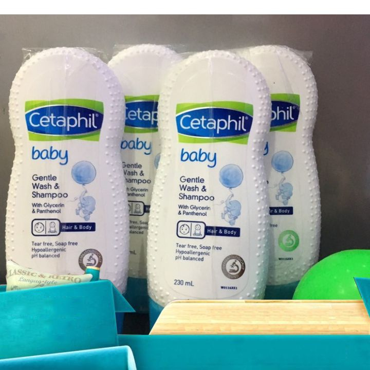 Sữa Tắm Gội Cetaphil Baby Gentle Wash & Shampoo 230ml☑️(𝗖𝗵𝗶́𝗻𝗵 𝗵𝗮̃𝗻𝗴) duy trì độ ẩm, cân bằng độ pH, an toàn cho da bé