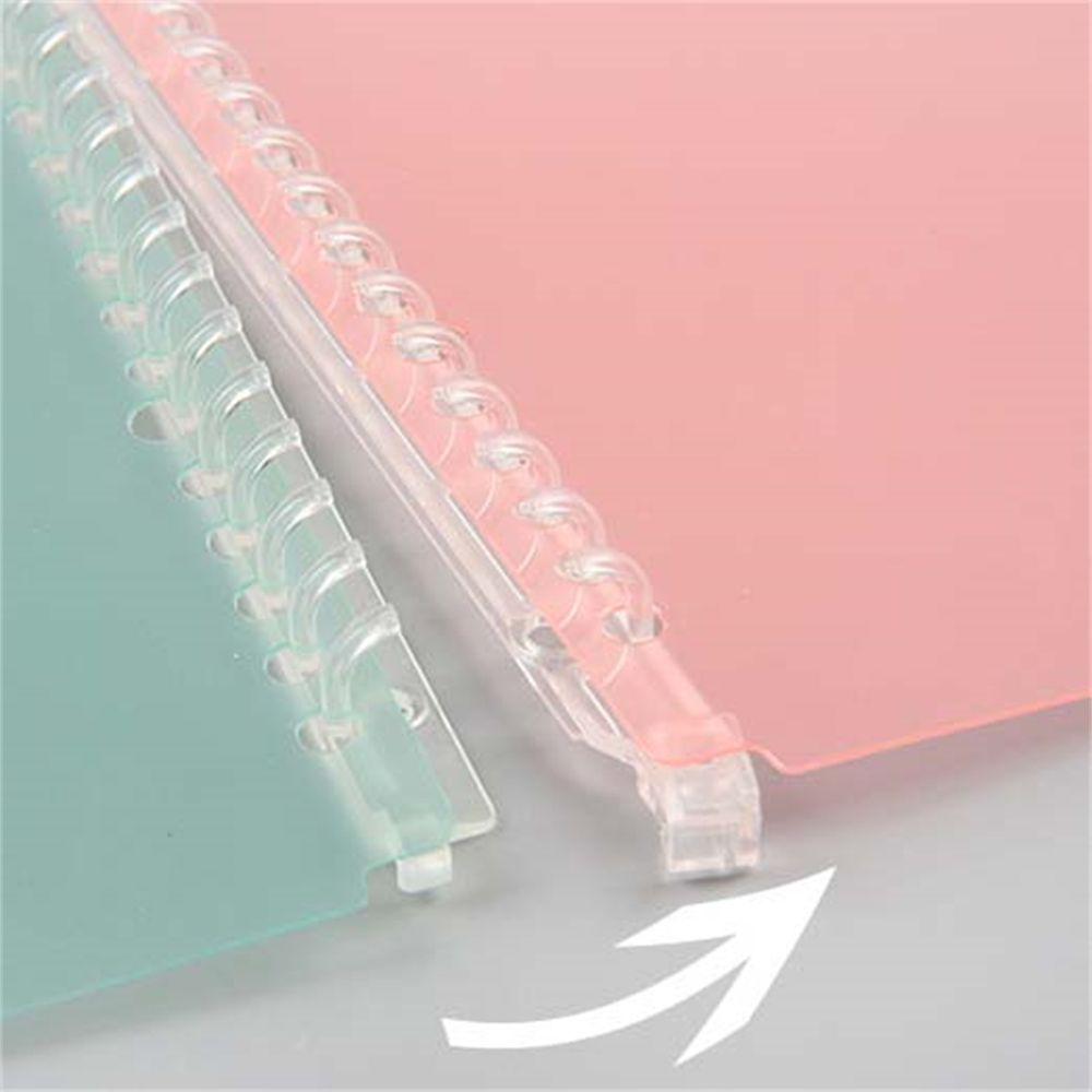 Vỏ Bọc Sổ Tay A5 B5 20 / 26 Lỗ Bằng Pp Có Khóa Kéo Tiện Dụng Cho Văn Phòng