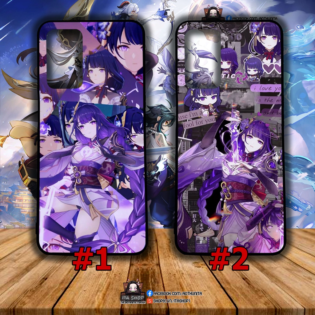 Raiden Shogun Genshin Impact Ốp Lưng Anime Xiaomi Redmi Note 11 11s 10 10s pro 5g 9 9c 9s 8 pro 11T Pro 12 Pro 11 12