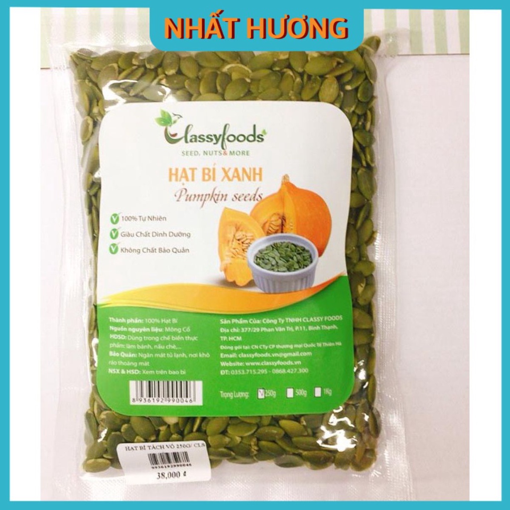 Hạt Bí Tách Vỏ 500gr- Giao Thương Hiệu Ngẫu Nhiên