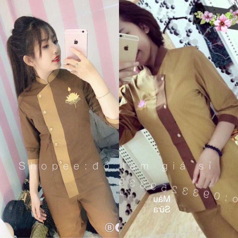 Áo Lam Đi Chùa # LÃNH TỤ PHỐI NỮ GIÁ RẺ VÔ ĐỊCH
