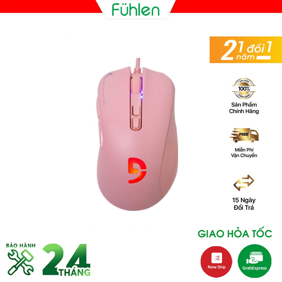 Chuột có dây game Fuhlen G90 Pink - bảo hành 24 tháng chính hãng.