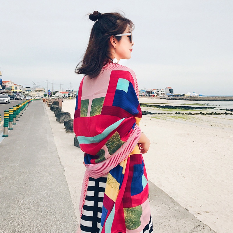 Khăn Choàng Đa Năng Phong Cách Bohemian Thời Trang Cho Nữ 180cm