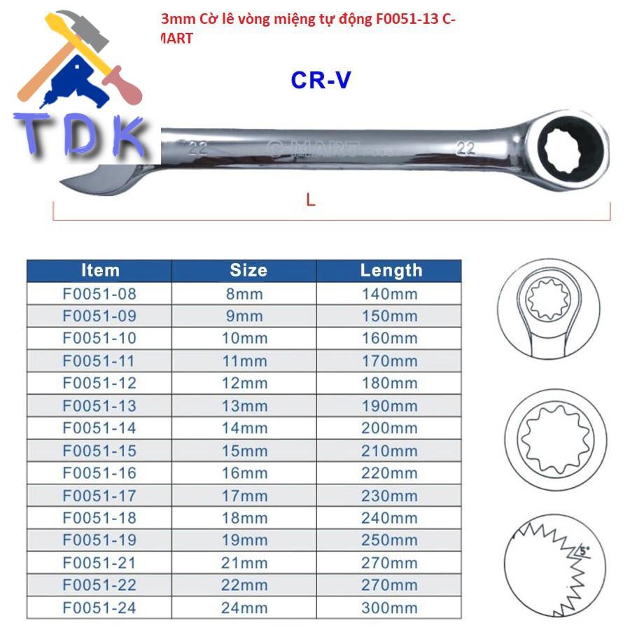 13mm Cờ lê vòng miệng tự động F0051-13 C-MART