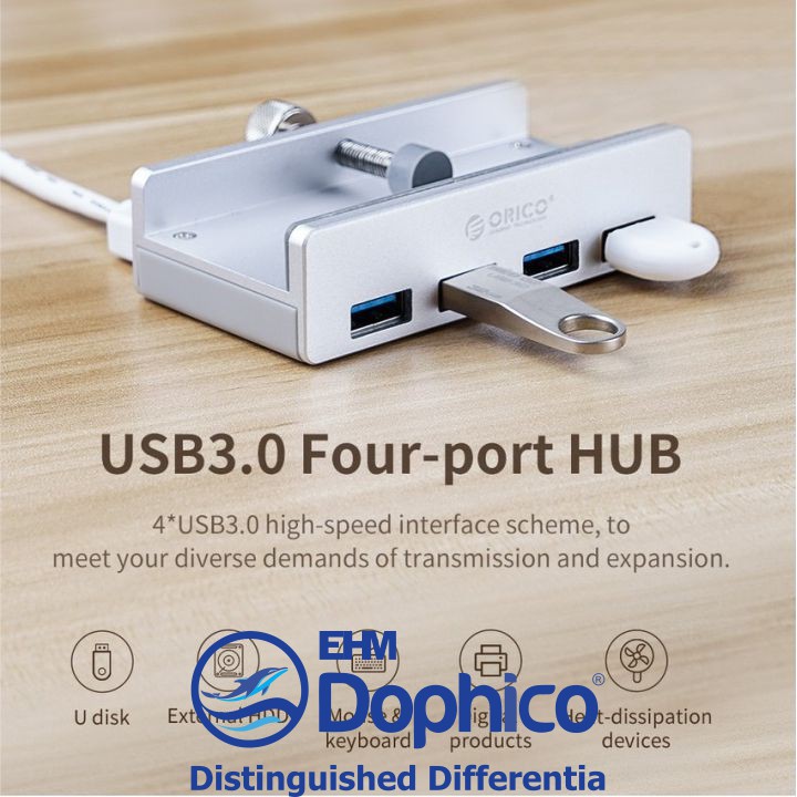 Bộ chia 4 cổng USB 3.0 – Hub Orico MH4PU – Chính Hãng – Bảo hành 12 tháng – USB3.0 Four – Port Hub