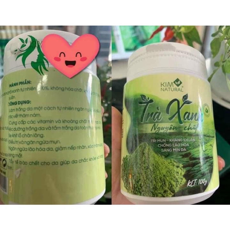 BỘT MẶT NẠ TRÀ XANH NGUYÊN CHẤT KIMNATURAL