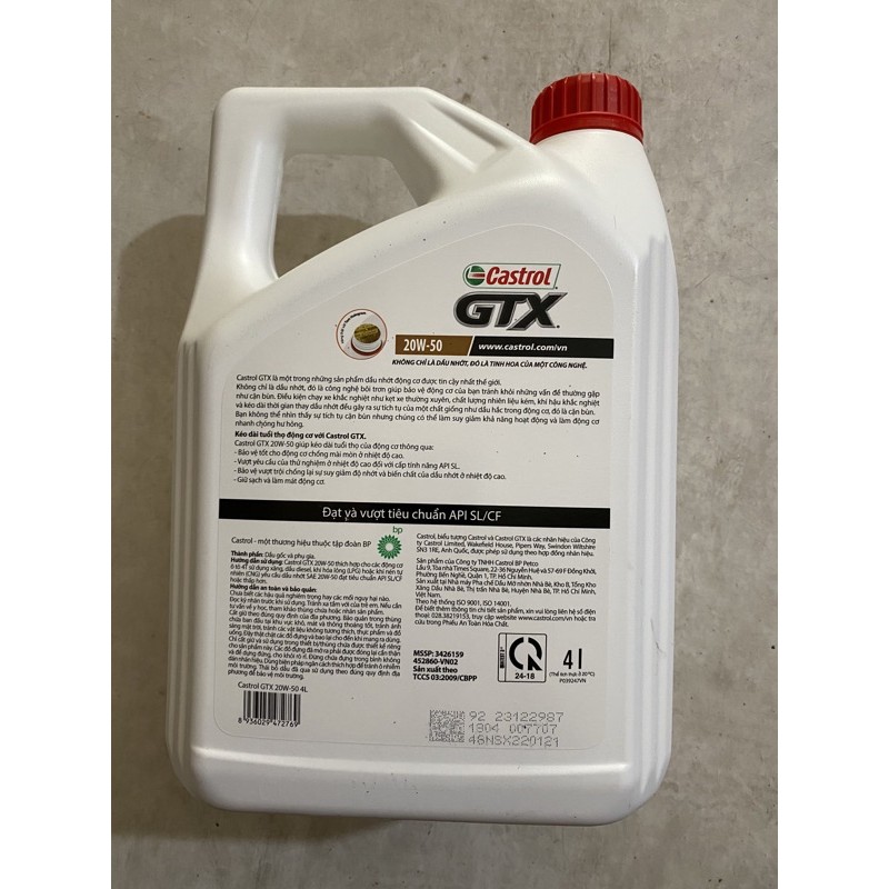 Dầu nhớt CASTROL GTX 20w50