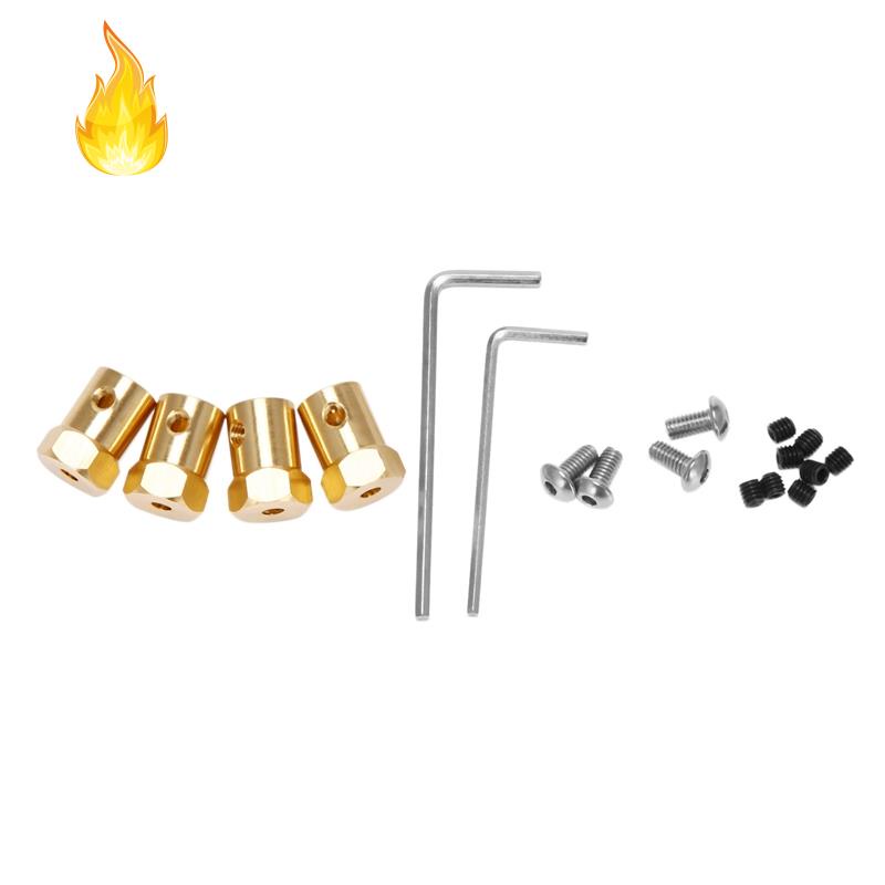 Bộ 4 Đầu Chuyển Đổi Bánh Xe 5mm Sang 12mm Cho WPL B14 B16 B24 B36 C14 C24 MN D90 D91 RC