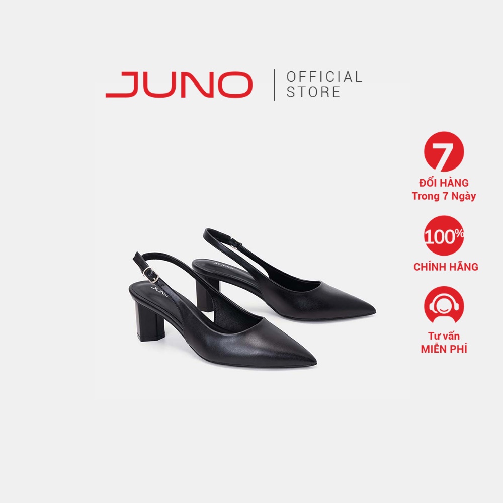 Giày Cao Gót Nữ 5cm Thời Trang JUNO Slingback Gót Trụ CG05121
