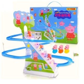 Đồ Chơi Phát Nhạc Heo Peppa Leo Cầu Thang- Đồ Chơi Đua Xe Cho Bé Vui Chơi, Giải Trí, Thỏa Sức Sáng Tạo