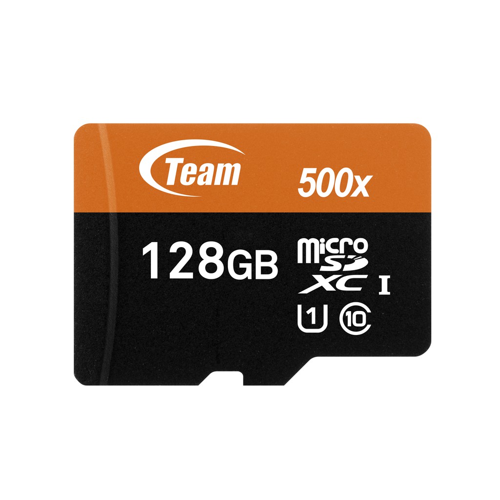 Thẻ nhớ microSDXC Team 128GB 500x upto 80MB/s C10 UHS-I kèm Adapter (Cam) tặng đèn LED - Hãng phân phối chính thức