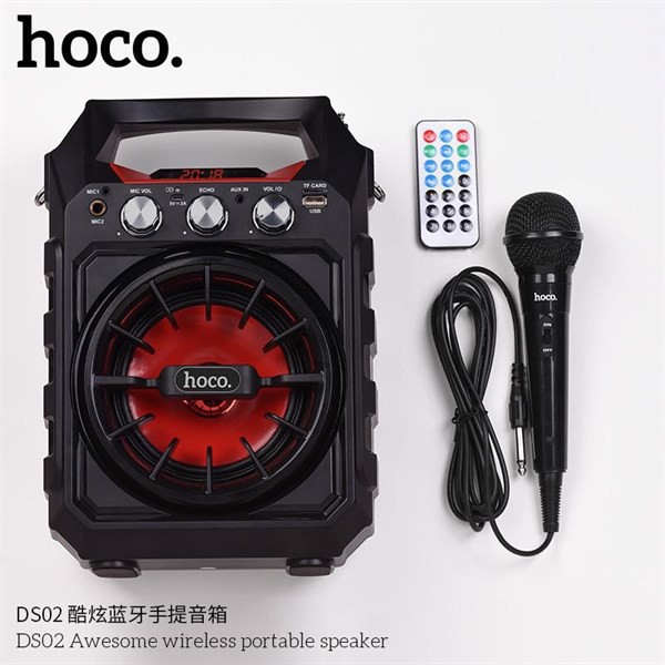 [CHÍNH HÃNG] Loa Thùng Karaoke Mini Hoco DS02 15W Thiết Kế Hiện Đại -Công Suất Mạnh Mẽ - Âm Vang Ấn Tượng -Tặng Kèm MIC