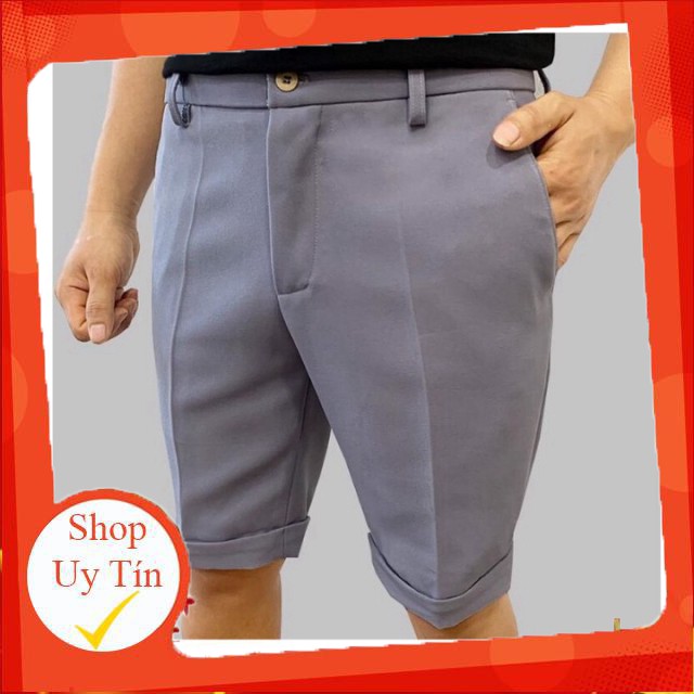 Quần tây âu nam vải co giãn, ống quần short ngắn (nhiều màu)
