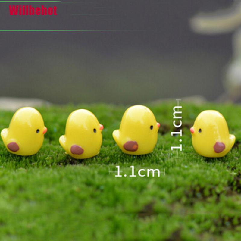 Bộ 5 Mô Hình Gà Con mini Màu Vàng Dùng Trang Trí