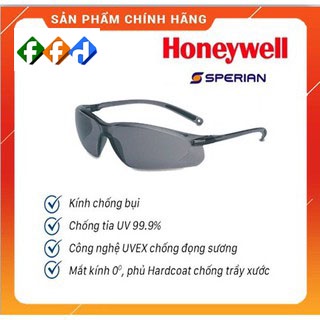 Kính bảo hộ Honeywell A800 Đen Kính chống tia UV, chống bụi, chống trầy xước, dùng trong lao động, đi xe máy