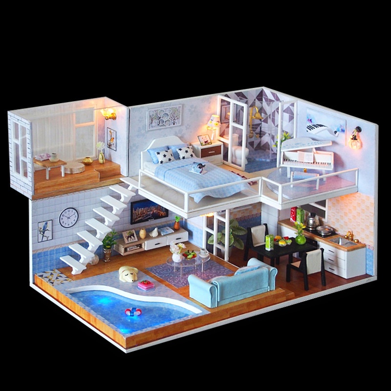 Nhà mô hình tự lắp ráp DIY - Great house M016B