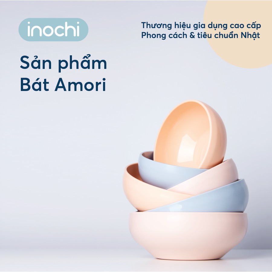 Bát ăn dặm, nhựa Inochi Amori cho bé ăn cơm chịu nhiệt chịu nhiệt 415ml/850ml - Chính hãng INOCHI