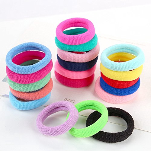 Set 50 Dây Cột Tóc Co Giãn Nhiều Màu Sắc Cho Nữ