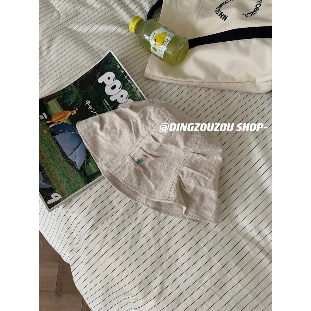 Nón Bucket Chất Liệu Cotton Lanh Thời Trang Mùa Hè Cho Nữ