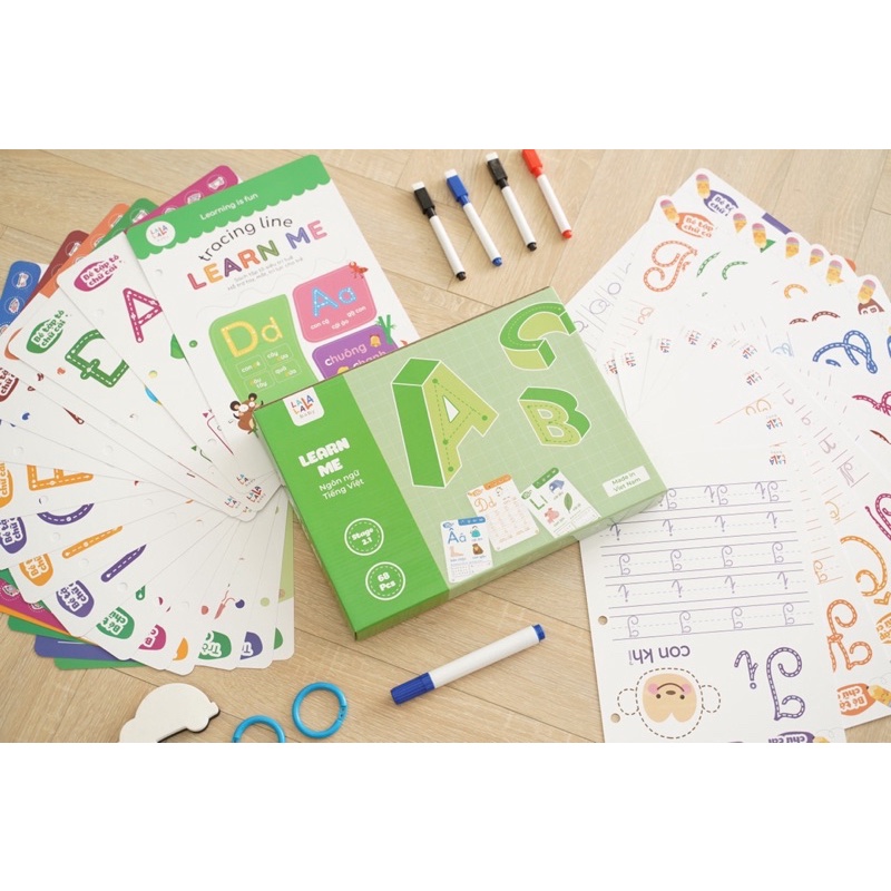 Bộ Thẻ Viết Xoá Learn Me Ngôn Ngữ Tiếng Việt